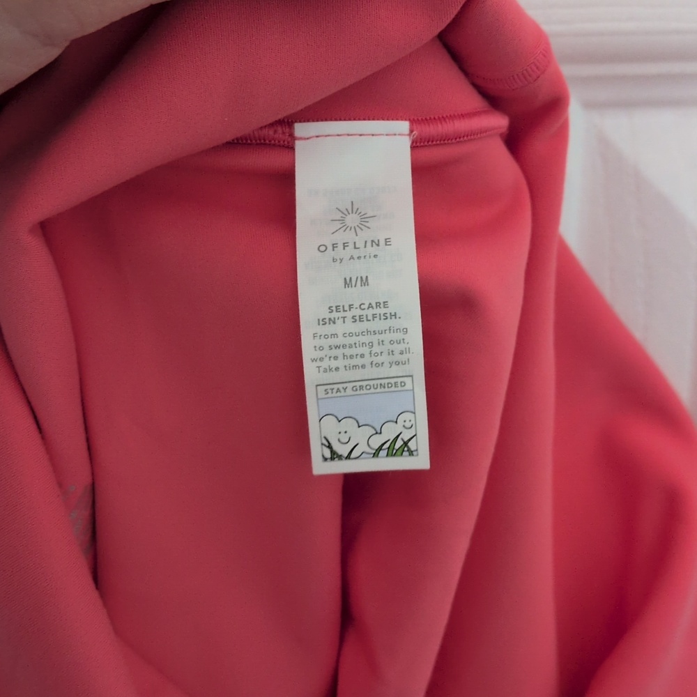 Aerie Real Me XTRA Coral High-Rise Bike Shorts - Picture 4 of 5